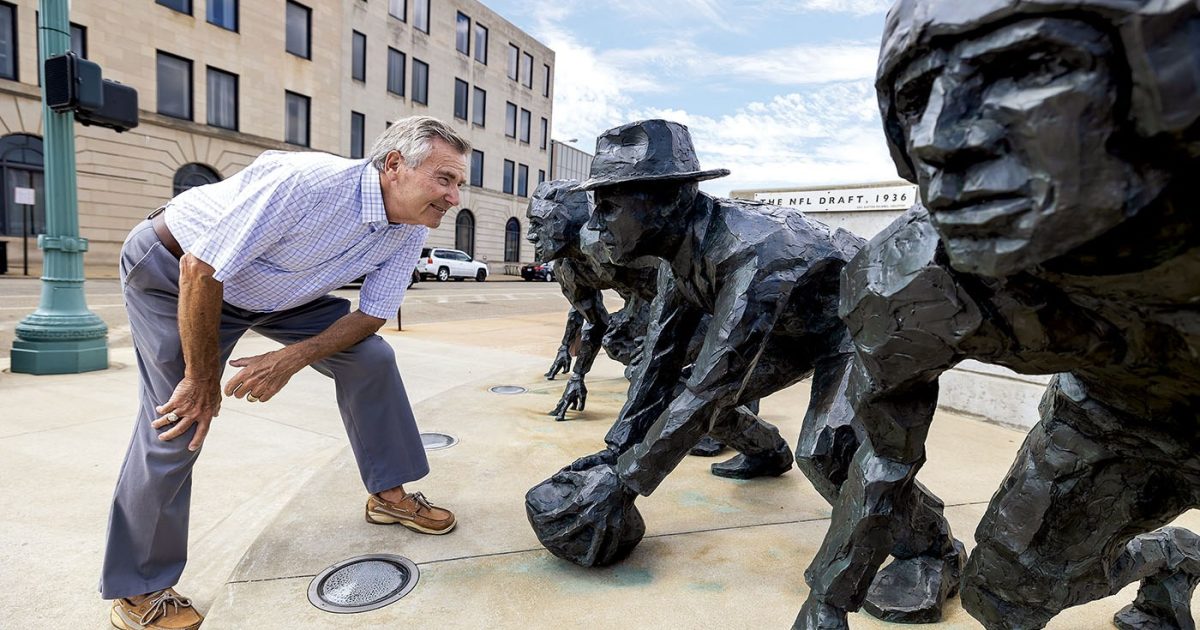 Tom Benson now has a stadium named after him, with a statue